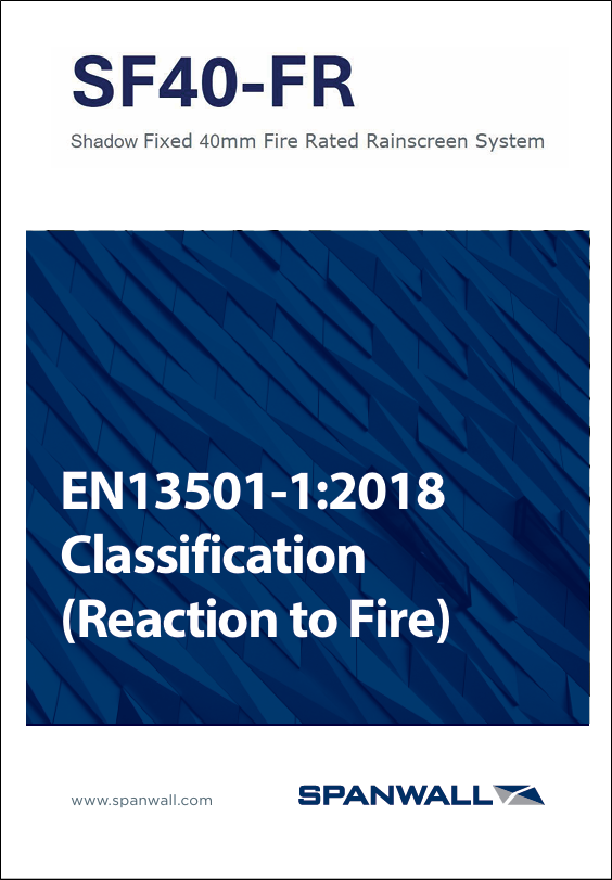 Spanwall SF40-FR EN13501-1:2018 Classification