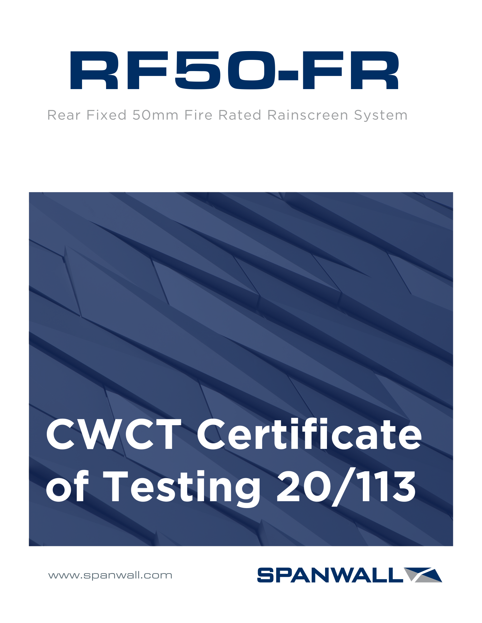 Spanwall RF50-FR CWCT Certificate of Testing